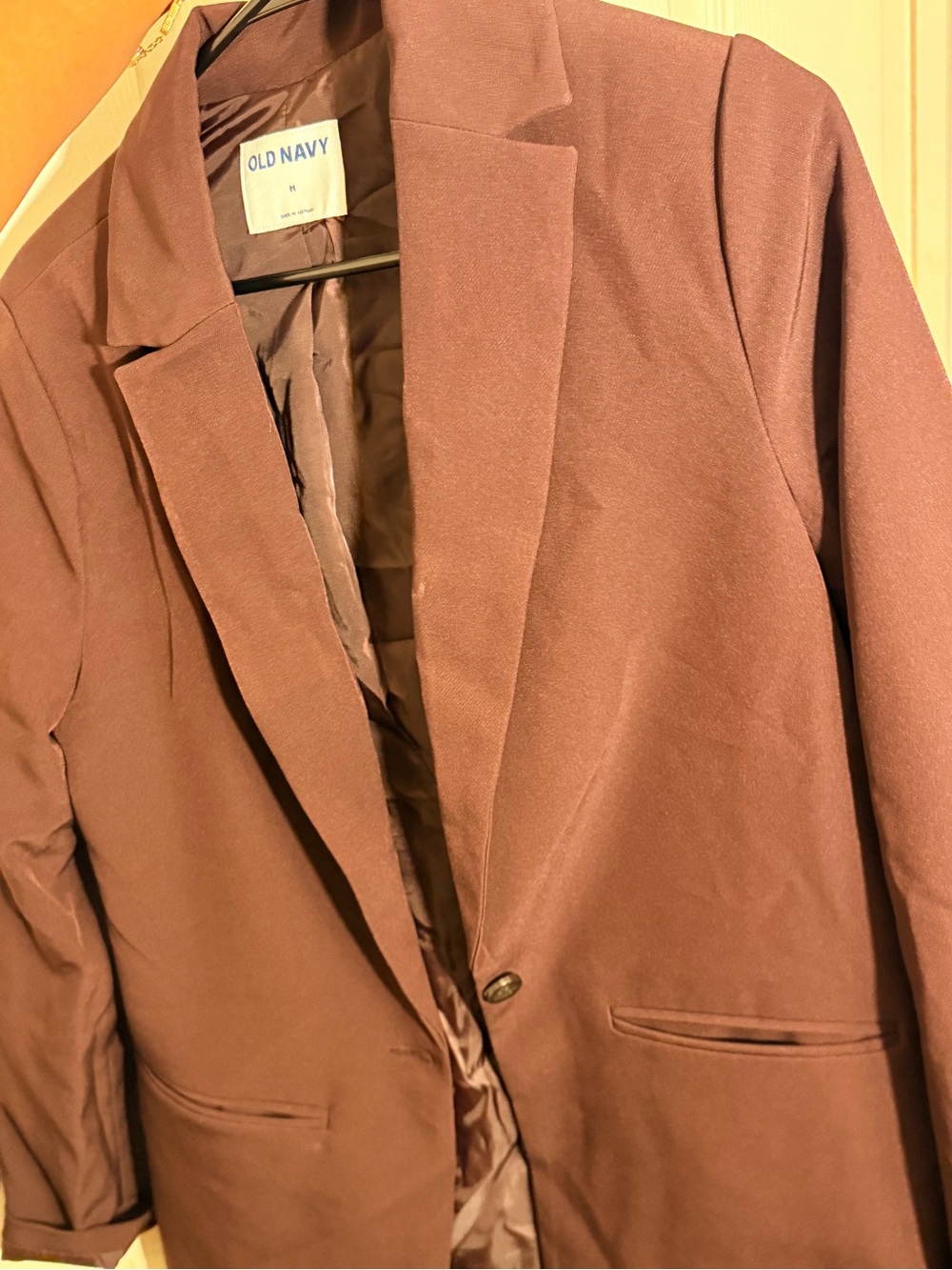 Old Navy Women's Blazer in Mauve Burgundy